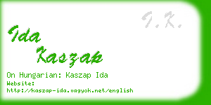 ida kaszap business card